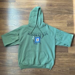 Vintage Whiskey 194 - Unique Green Sweater L Causal Classic! Gildan Street brand